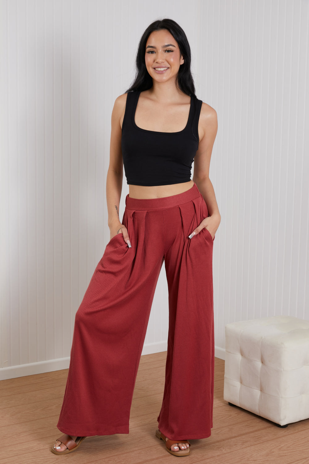 Jade By Jane Lookin' Chic Full Size Wide Leg Pants