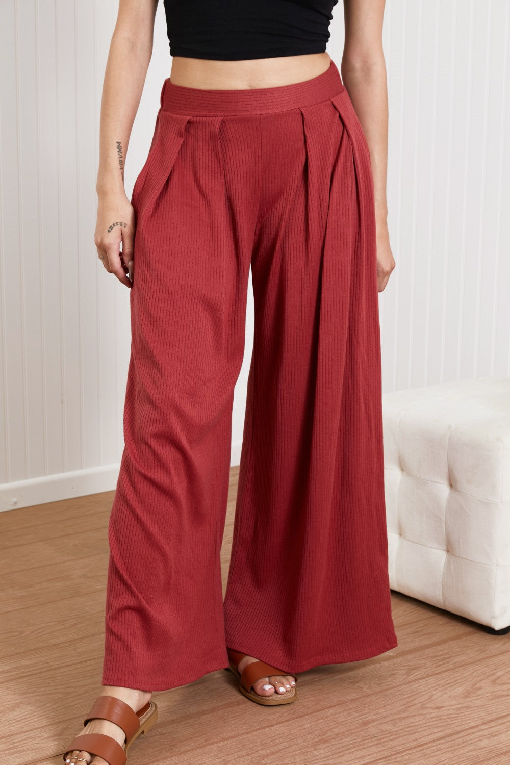 Jade By Jane Lookin' Chic Full Size Wide Leg Pants