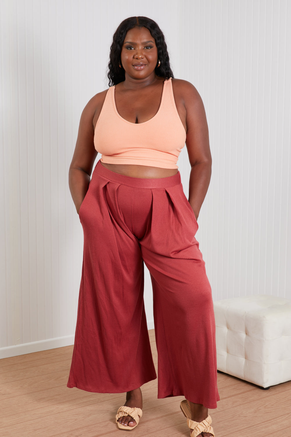 Jade By Jane Lookin' Chic Full Size Wide Leg Pants