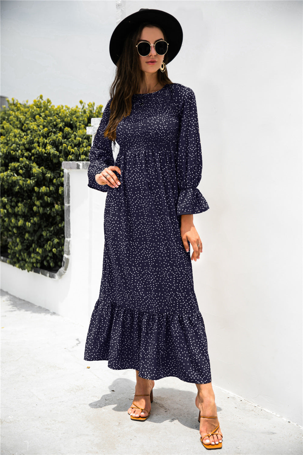 Puff Sleeve Maxi Dress