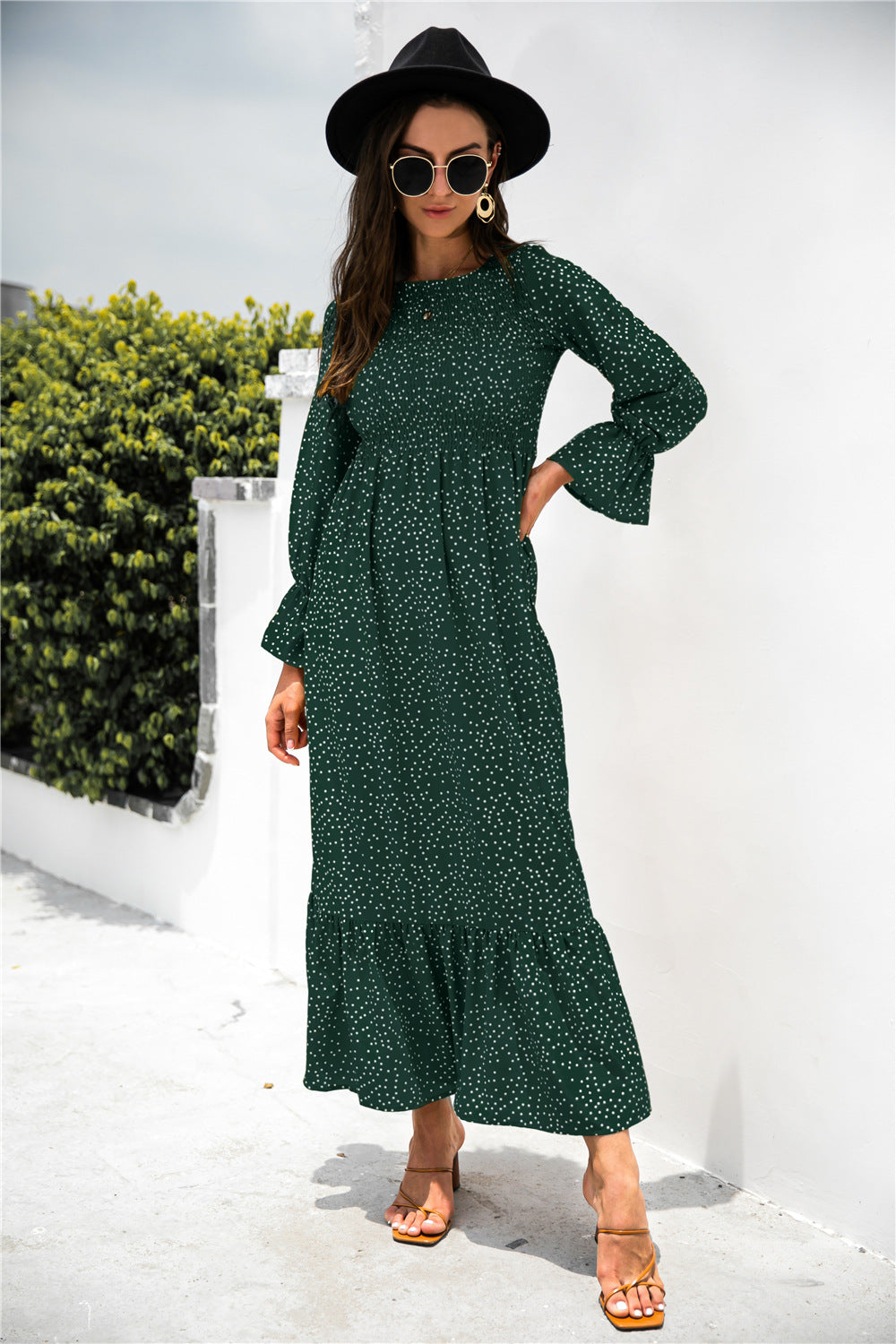 Puff Sleeve Maxi Dress